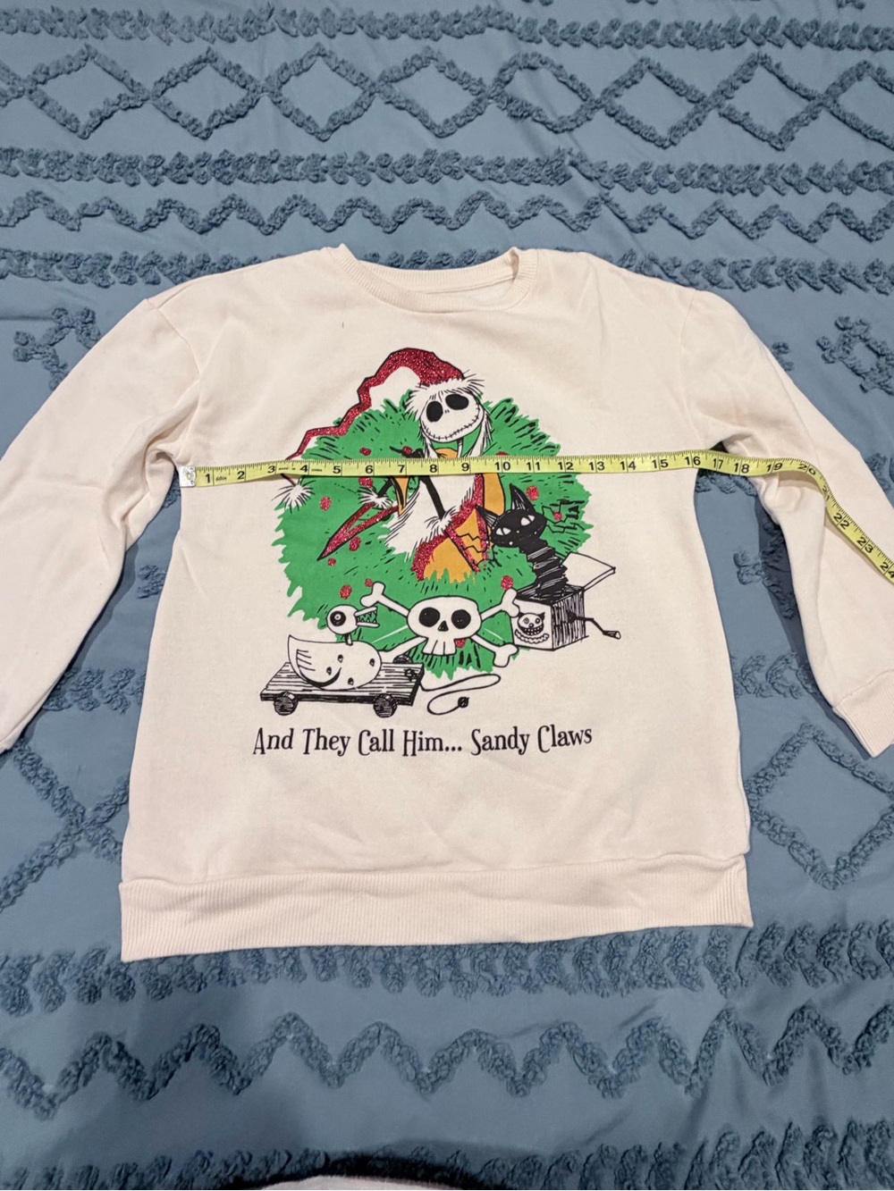 Disney Nightmare Before Christmas Sandy Claws Sweatshirt Kids M - Picture 5 of 6